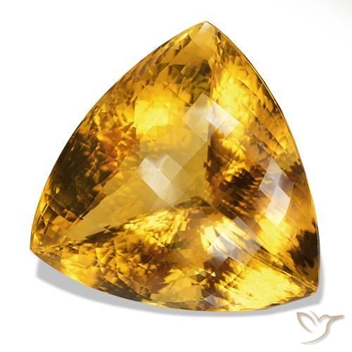 Citrino dorado natural de 551,04 ct, trillón, IF
