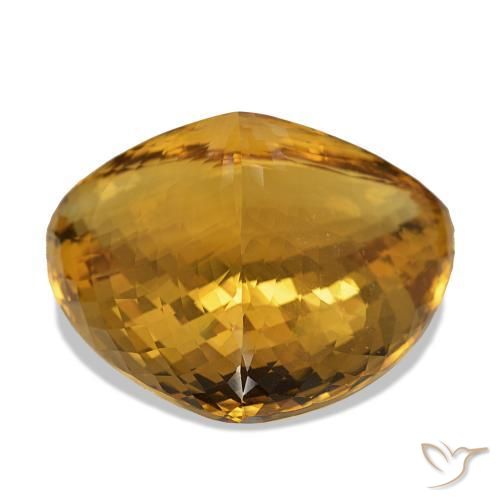 Citrino dorado natural de 551,04 ct, trillón, IF