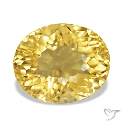 Citrino Dorado claro natural de 14.32 ct, Corte Óvalo, VVS