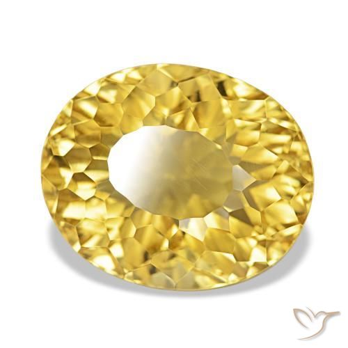 Citrino Dorado claro natural de 14.32 ct, Corte Óvalo, VVS