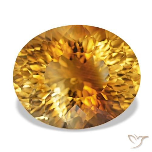 17.30ct Dorado naranja intenso Citrino, Ovalada, VVS-VS