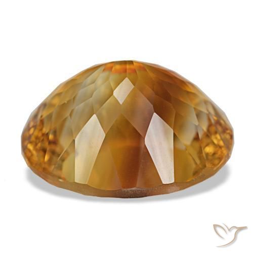 Citrino Dorado naranja intenso natural de 17.30 ct, Corte Óvalo, VVS-VS