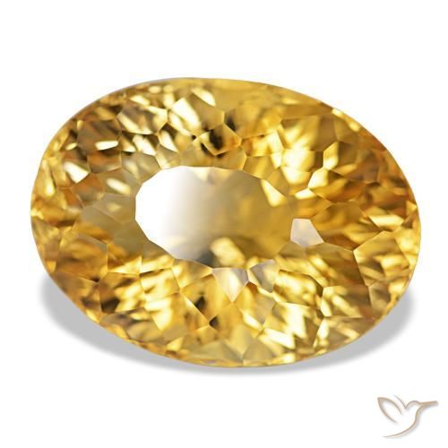 Citrino Dorado natural de 22.18 ct, Corte Óvalo, VVS-VS