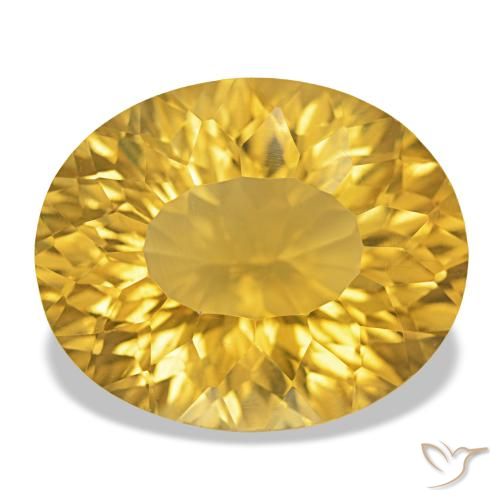 14.33ct Dorado Citrino Piedras Preciosas, Ovalada, VS