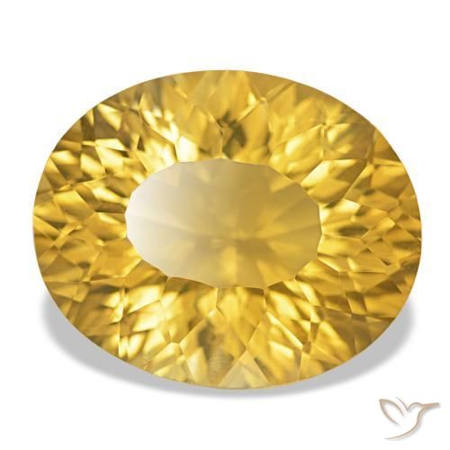 Citrino Dorado natural de 14.33 ct, Corte Óvalo, VS