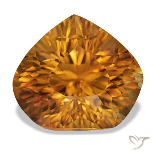Citrino Marrón naranja natural de 14.32 ct, Forma elegante, VS