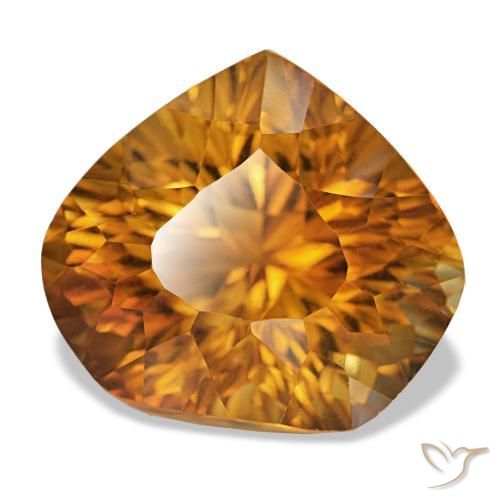 Citrino Marrón naranja natural de 14.32 ct, Forma elegante, VS