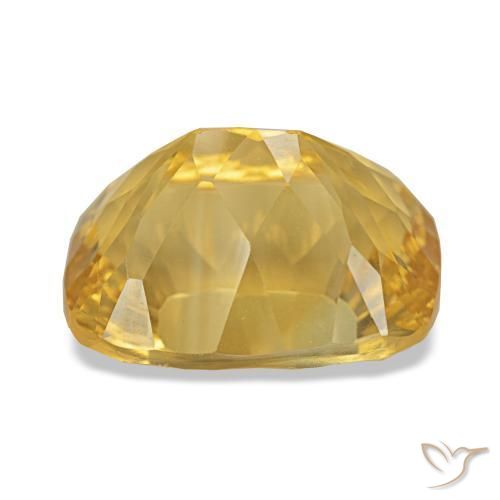 Citrino Dorado medio natural de 10.40 ct, Corte Cojín, VS