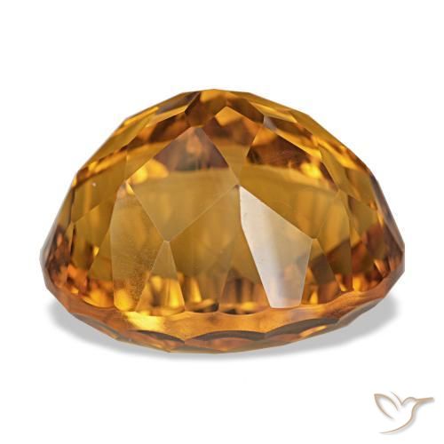 Citrino Dorado naranja oscuro natural de 13.10 ct, Corte Óvalo, VVS
