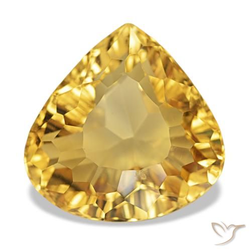 Citrino Dorado intenso natural de 8.73 ct, En forma de pera, VVS