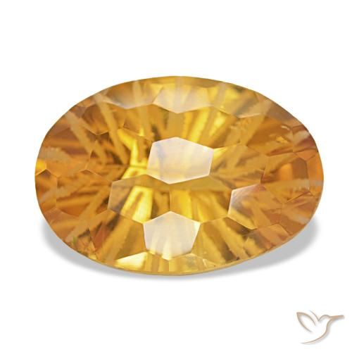9.31ct Dorado naranja intenso Citrino, Ovalada, VS-SI