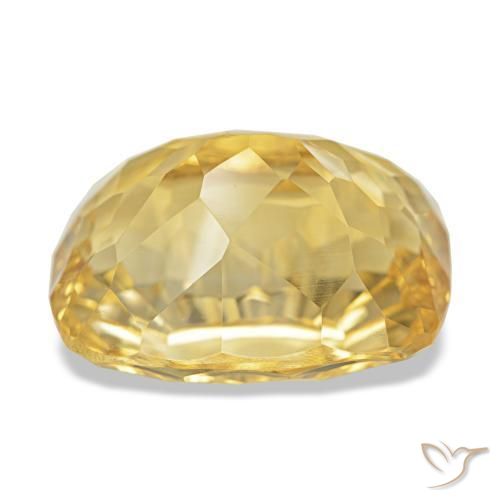 Citrino Amarillo medio natural de 14.36 ct, Corte Cojín, VS