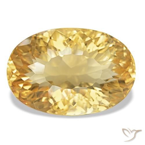 Citrino Dorado medio natural de 18.74 ct, Corte Óvalo, VVS