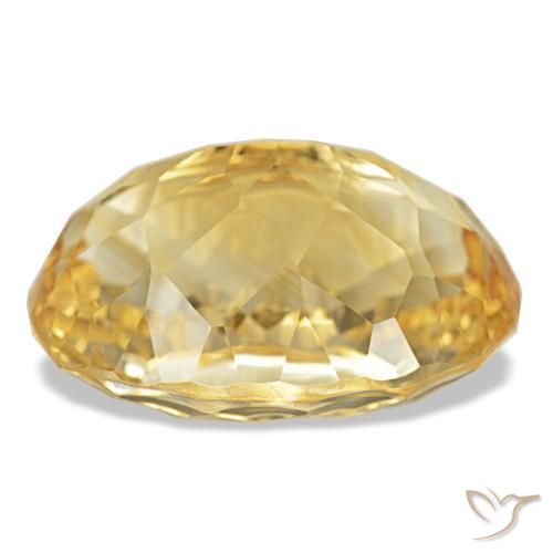 Citrino Dorado medio natural de 18.74 ct, Corte Óvalo, VVS