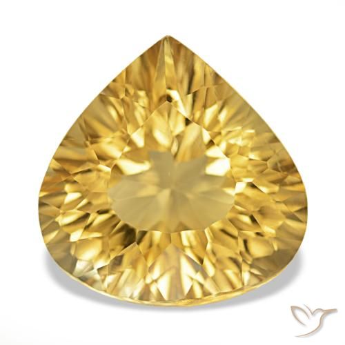 10.18ct Oro Citrino, En forma de pera, VVS