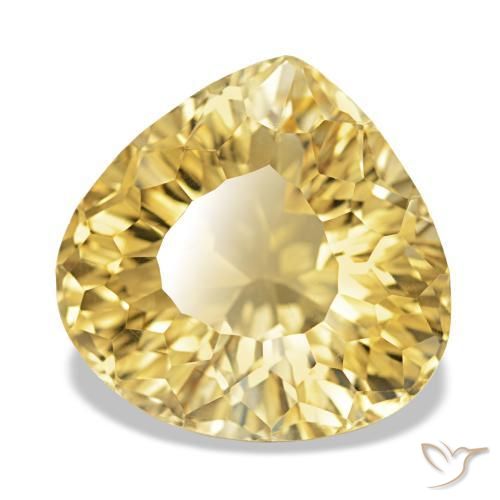 Citrino Amarillo claro natural de 12.31 ct, En forma de pera, VVS