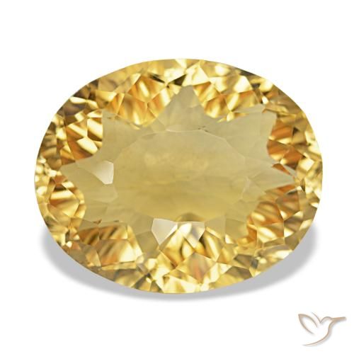Citrino Dorado natural de 11.50 ct, Corte Óvalo, VVS