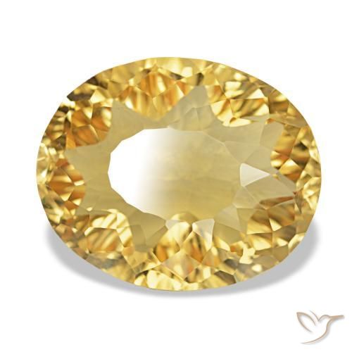 Citrino Dorado natural de 11.50 ct, Corte Óvalo, VVS