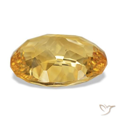 Citrino Dorado natural de 11.50 ct, Corte Óvalo, VVS