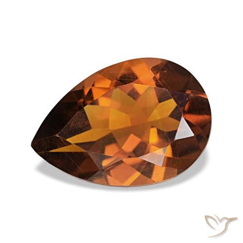 1.78ct Naranja oscuro Citrino, En forma de pera, VVS