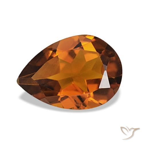 1.61ct Medium Dark-Orange Citrino, En forma de pera, VVS