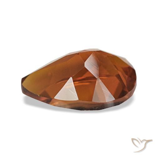 Citrino Ámbar naranja natural de 1.73 ct, En forma de pera, VVS-VS