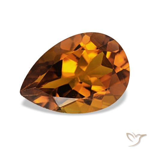 1.88ct Medium Dark-Orange Citrino, En forma de pera, VVS-VS