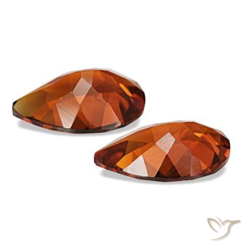 Gemas de Citrino Naranja oscuro natural de 2.85 ct, En forma de pera, VS