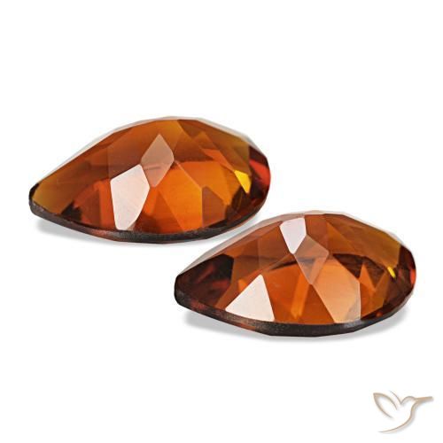 Gemas de Citrino Naranja rojizo natural de 3.20 ct, En forma de pera, VVS-VS