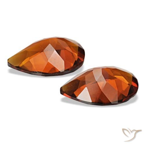 Gemas de Citrino Deep Orange - Brown natural de 2.81 ct, En forma de pera, VVS-VS