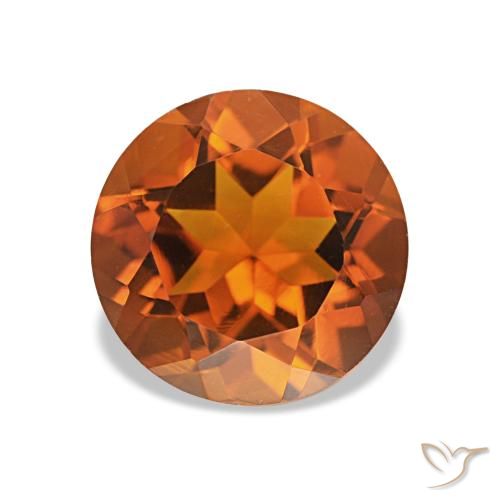 1.84ct Naranja oscuro Citrino Piedras Preciosas, Redondo, VVS