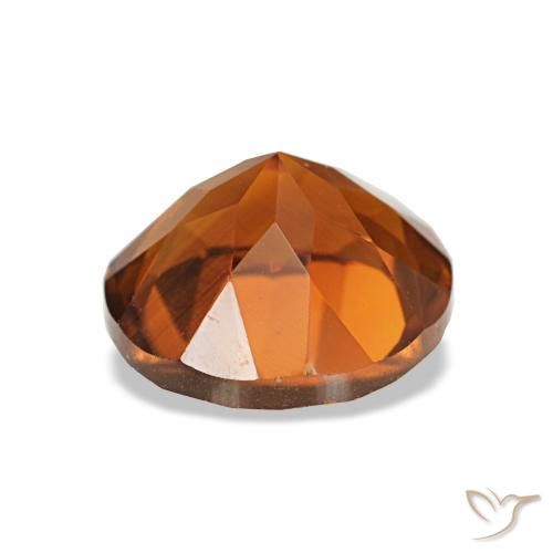 Citrino Naranja oscuro natural de 1.84 ct, Corte Redondo, VVS
