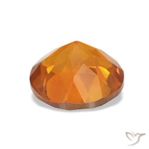 Citrino Naranja rojizo natural de 1.66 ct, Corte Redondo, VVS