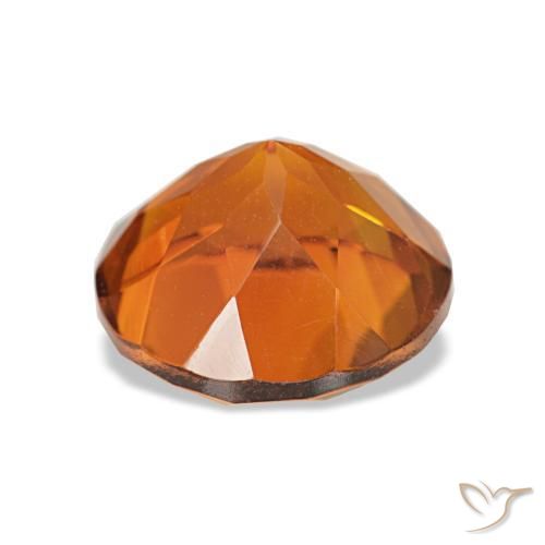 Citrino Naranja oscuro natural de 1.89 ct, Corte Redondo, VVS-VS