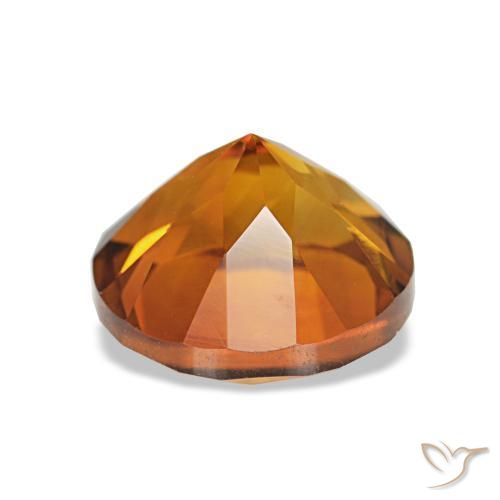 Citrino Naranja medio natural de 2.01 ct, Corte Redondo, VVS-VS