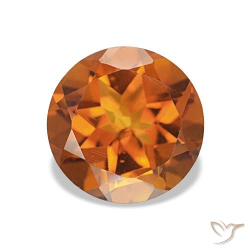 1.67ct Naranja medio Citrino, Redondo, VVS-VS