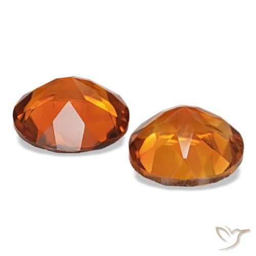 Gemas de Citrino Naranja fuego natural de 3.13 ct, Corte Redondo, VVS-VS