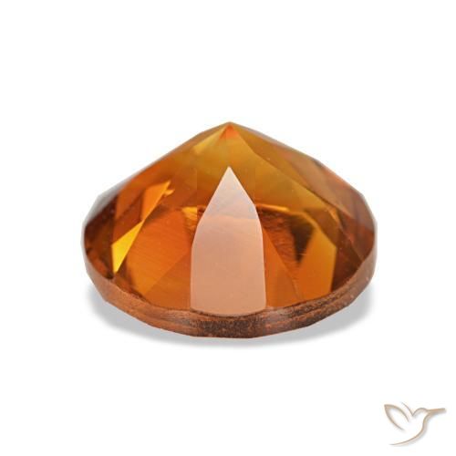 Citrino Marrón naranja natural de 1.79 ct, Corte Redondo, VVS-VS