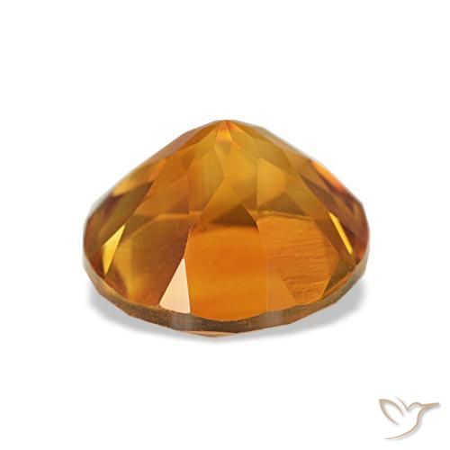 Citrino Marrón naranja natural de 1.90 ct, Corte Redondo, VVS-VS