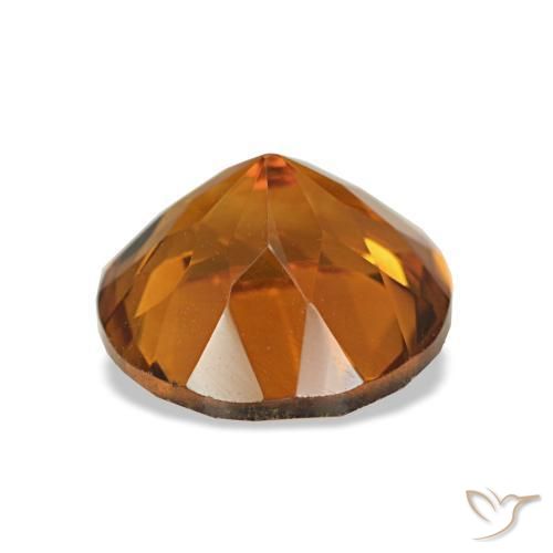 Citrino Naranja rojizo natural de 1,90 ct, Corte Redondo, VS