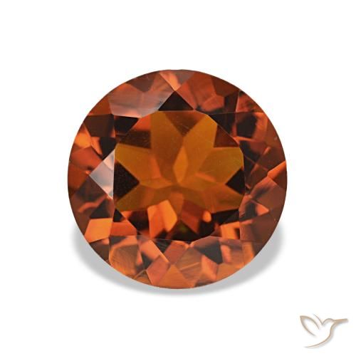 Citrino Naranja oscuro natural de 1.86 ct, Corte Redondo, VS