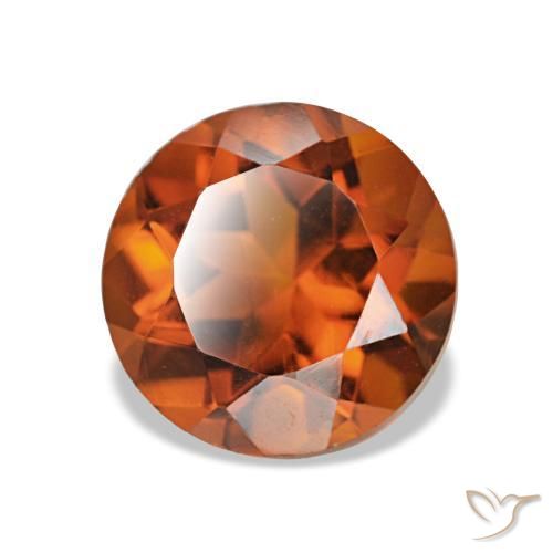 Citrino Naranja rojizo natural de 1.96 ct, Corte Redondo, VS