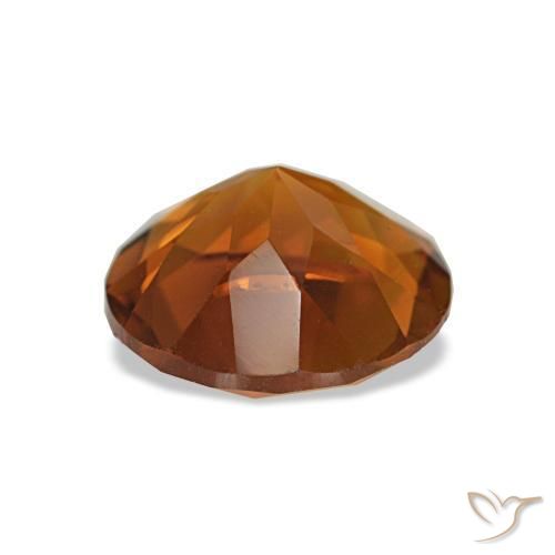 Citrino naranja natural de 1,61 ct, corte redondo, VS