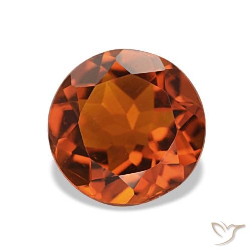 Citrino naranja natural de 1,63 ct, corte redondo, VS