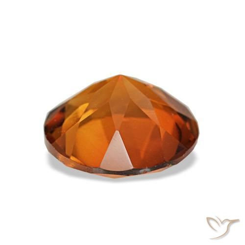 Citrino naranja natural de 1,57 ct, corte redondo, VS