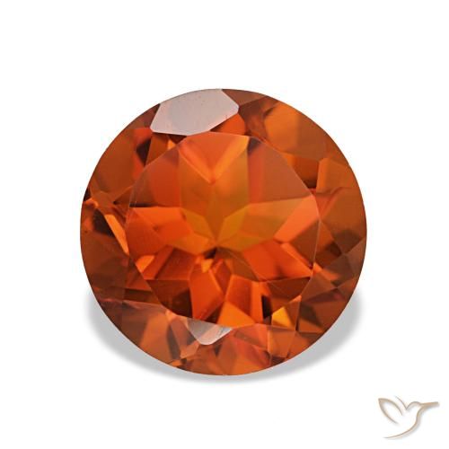 Citrino naranja intenso de 1,88 ct, redondo, VVS