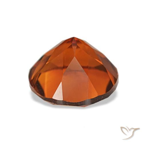 Citrino naranja intenso natural de 1,88 ct, corte redondo, VVS