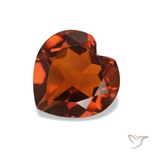 1.04ct Naranja oscuro Citrino, Corazón, VS