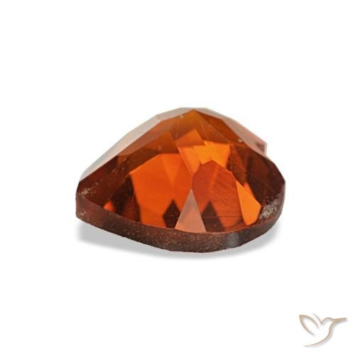 Citrino Naranja fuego natural de 1.00 ct, Forma de corazón, VS