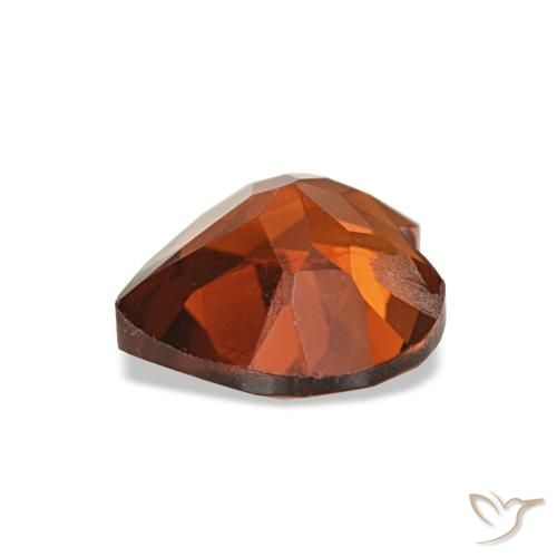 Citrino Naranja rojizo natural de 1.03 ct, Forma de corazón, VS